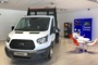 White Ford Tipper Transit.